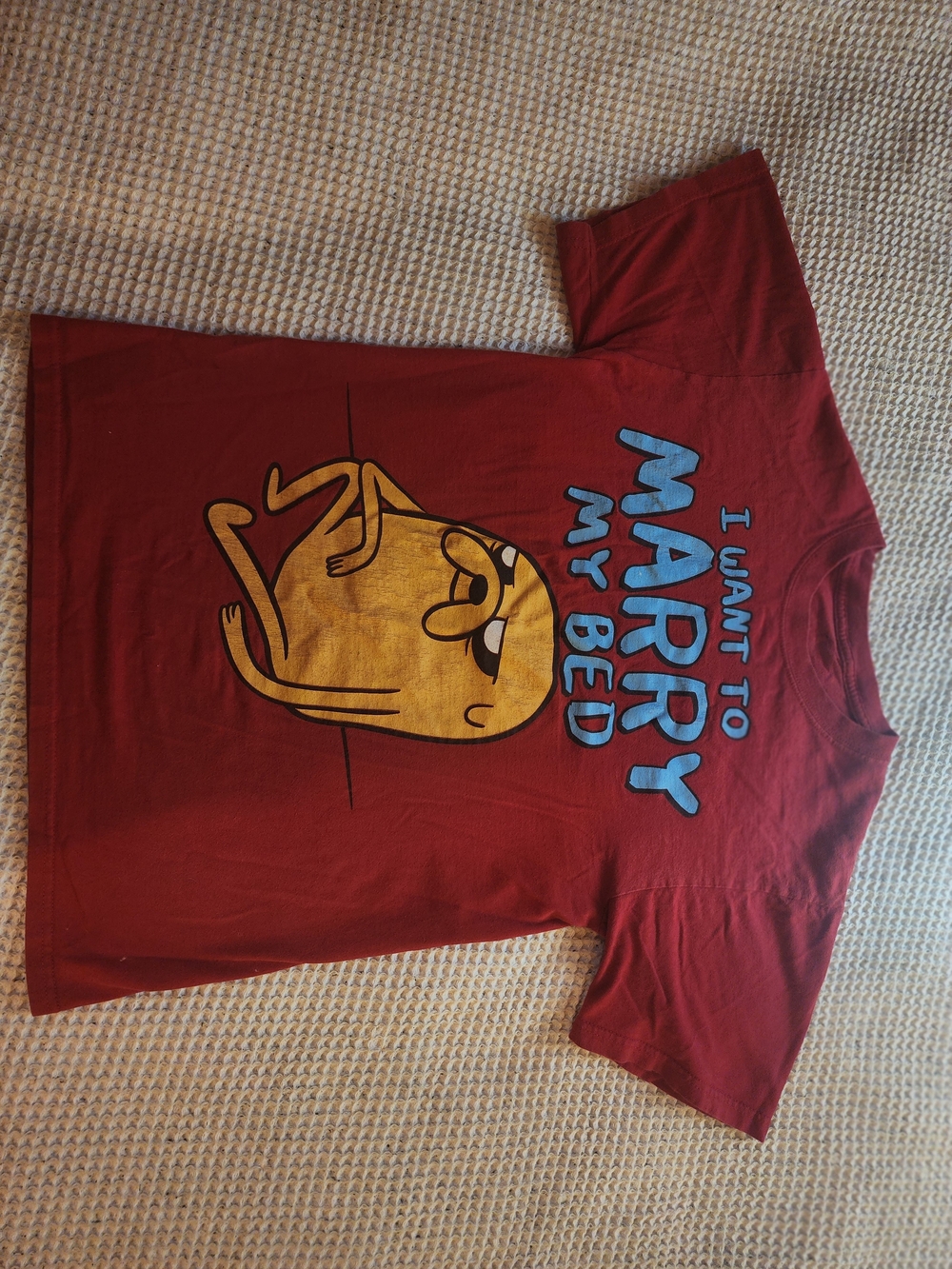 Graphic Tee  'I Want to Marry My Bed' Print Jake The Dog Cartoon Network